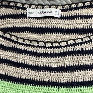 Zara multicolored crochet casual dress , Size small